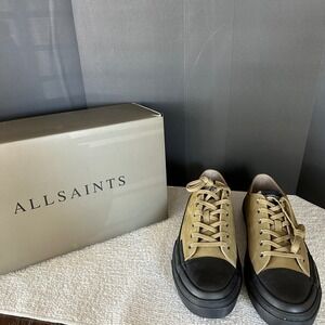 ALLSAINTS Redd Low Top Sneakers Khaki Black Mens Size 11